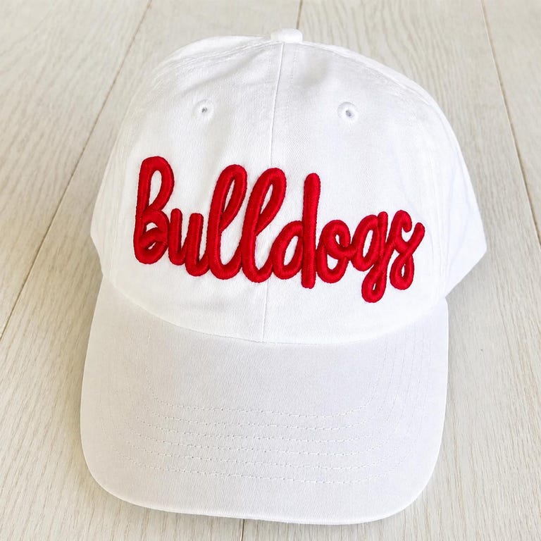 Custom 3D Puff Embroidered Relaxed Fit Hat, Team Hat for Women, Game Day Hat, Cute Embroidered Team Hat, College Team Hat, Sports Team Cap